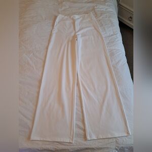 G4free Pants Women White Sz S 31" Inseam EUC Flat Front